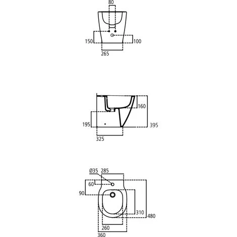Sanitaires Suspendus à Profondeur Réduite Ideal Standard Connect Space Wc + Bidet + Abattant 5 Sanitaires Suspendus à Profondeur Réduite Ideal Standard Connect Space Wc + Bidet + Abattant – Image 3
