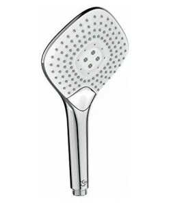Ideal Standard Douchette Pommeau De Douche Forme Diamant Idealrain Evo Jet Diamètre 13,4 Cm 3 Jets Traitement