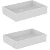 IDEAL STANDARD Lot De Deux Vasques à Poser 60x40 Extra Sans Trop Plein Blanc -IDEAL STANDARD Soldes 2022 63724675 1