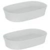IDEAL STANDARD Lot De Deux Vasques Ovales 60x38 Cm Ipalyss Sans Bonde Blanc -IDEAL STANDARD Soldes 2022 63724682 1