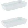 IDEAL STANDARD Lot De Deux Vasques Rectangles 80x40 Cm Ipalyss Avec Bonde Soie Blanche -IDEAL STANDARD Soldes 2022 63724693 1