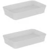 IDEAL STANDARD Lot De Deux Vasques Rectangles 65x40 Cm Ipalyss Sans Bonde Blanc Brillant -IDEAL STANDARD Soldes 2022 63724707 1