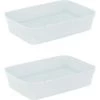 IDEAL STANDARD Lot De Deux Vasques Rectangles 55x38 Cm Ipalyss Avec Bonde Soie Blanche -IDEAL STANDARD Soldes 2022 63724708 1