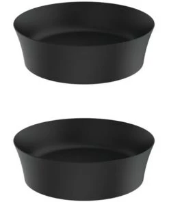 IDEAL STANDARD Lot De Deux Vasques Rondes 40x40 Cm Ipalyss Avec Bonde Noir Mat