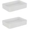 IDEAL STANDARD Lot De Deux Vasques à Poser Rectangulaire Conca 60 Cm Blanche