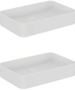 IDEAL STANDARD Lot De Deux Vasques à Poser Rectangulaire Conca 60 Cm Blanche