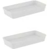 IDEAL STANDARD Lot De Deux Vasques Rectangles 80x40 Cm Ipalyss Sans Bonde Blanc Brillant -IDEAL STANDARD Soldes 2022 63724804 1