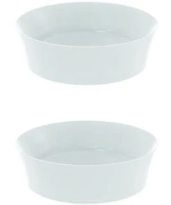 IDEAL STANDARD Lot De Deux Vasques Rondes 40x40 Cm Ipalyss Avec Bonde Soie Blanche