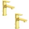 IDEAL STANDARD Mitigeur Lavabo Connect Air Avec Tirette Et Vidage Or -IDEAL STANDARD Soldes 2022 63932765 1