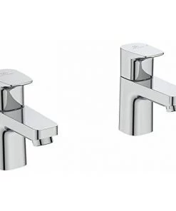 Ideal Standard BD247AA Ceraplan Robinets De Lavabo, Chrome, Basin Pillar Taps