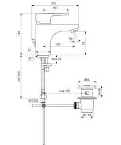 IDEAL STANDARD Mitigeur Lavabo Ceraplan III -IDEAL STANDARD Soldes 2022 66172079 3