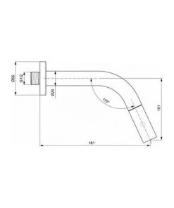 Ideal Standard IdealStream Robinet Lave-mains Mural Avec Bec 18cm Chrome - Chrome -IDEAL STANDARD Soldes 2022 69976279 3