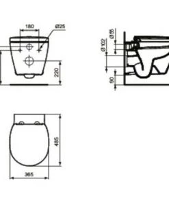 Ideal Standard Suspended Sanitary Ware Connect Space Modèle Avec Siège à Fermeture Amortie 9 Ideal Standard Suspended Sanitary Ware Connect Space Modèle Avec Siège à Fermeture Amortie -IDEAL STANDARD Soldes 2022 71209010 4
