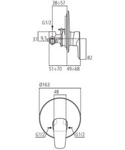 Mitigeur Monocommande De Douche Avec Corps à Encastrer Ideal Standard Ceramix -IDEAL STANDARD Soldes 2022 71209164 2