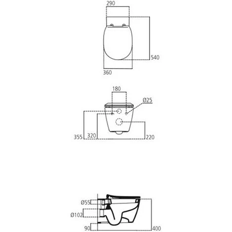 Ideal Standard Suspended Sanitary Ware Modèle Connect Avec Siège à Fermeture Amortie 4 Ideal Standard Suspended Sanitary Ware Modèle Connect Avec Siège à Fermeture Amortie – Image 2