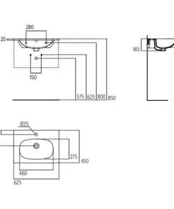 Lavabo Suspendu 60x45 Design Moderne En Céramique Ideal Standard Tesi 7 Lavabo Suspendu 60x45 Design Moderne En Céramique Ideal Standard Tesi -IDEAL STANDARD Soldes 2022 71209606 3