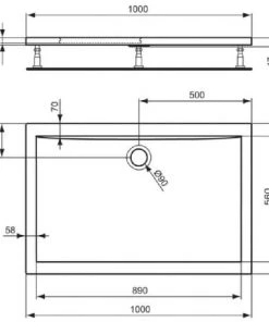 Receveur De Douche Acrylique Ultra Plat 100x70 H4 Ideal Standard 7 Receveur De Douche Acrylique Ultra Plat 100x70 H4 Ideal Standard -IDEAL STANDARD Soldes 2022 71209610 3