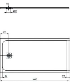 Receveur De Douche Rectangulaire Effet Pierre 80x160 Ideal Standard Ultra Flat S - Bonde NON Incluse -IDEAL STANDARD Soldes 2022 71209616 4