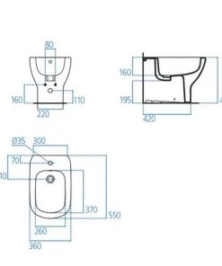 Sanitaires Muraux Ideal Standard Tesi Avec évacuation Décalée Et AquaBlade Avec Siège Thermodurcissable à Fermeture Lente -IDEAL STANDARD Soldes 2022 71210037 3