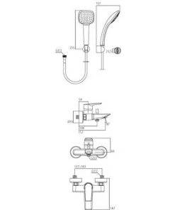 Mitigeur Bain Avec Garniture De Douche Et Poignée Design Carrée Tout En Laiton Chromé Brillant Mitigeur Bain Avec Ensemble Duplex Ceramix Ideal Standard -IDEAL STANDARD Soldes 2022 71210201 2