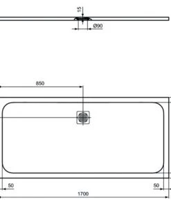 Receveur De Douche Rectangulaire Effet Pierre 80x170 Ideal Standard Ultra Flat S - Bonde NON Incluse -IDEAL STANDARD Soldes 2022 71210203 5