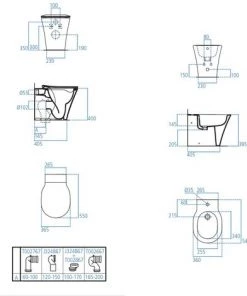 Sanitaires Dos Au Mur Ideal Standard Connect Air AquaBlade Avec évacuation Traduite Et Siège à Fermeture Amortie -IDEAL STANDARD Soldes 2022 71210447 3