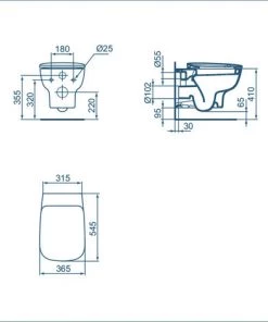 Sanitaires Suspendus Ideal Standard Esedra Wc + Bidet + Abattant Fin Fermeture Traditionnelle -IDEAL STANDARD Soldes 2022 71317944 5