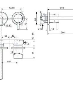 IDEAL STANDARD Mitigeur Monocommande De Lavabo Pour Installation Murale Avec Cartouche De 47 Mm -IDEAL STANDARD Soldes 2022 71637782 2