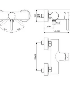 Ideal Standard Ceraline Mitigeur Extérieur De Douche Monocommande En Laiton Chromé 5 Ideal Standard Ceraline Mitigeur Extérieur De Douche Monocommande En Laiton Chromé -IDEAL STANDARD Soldes 2022 71638123 2