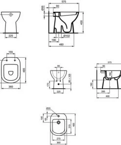 Sanitaires Muraux Avec Abattant à Fermeture Traditionnelle Collection Life Ideal Standard - Siphon De Sol 11 Sanitaires Muraux Avec Abattant à Fermeture Traditionnelle Collection Life Ideal Standard - Siphon De Sol -IDEAL STANDARD Soldes 2022 71700401 5