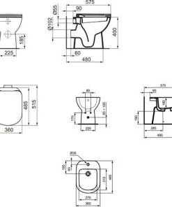 Sanitaires Espacés Avec Siège à Fermeture Amortie Collection Life Ideal Standard - évacuation Murale -IDEAL STANDARD Soldes 2022 71700846 5