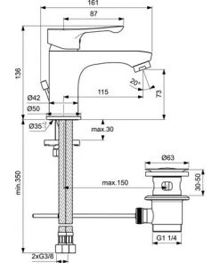 Mitigeur Lavabo Ideal Standard Alpha Avec Bec Fixe Et Cartouche 35 Mm -IDEAL STANDARD Soldes 2022 71701168 2