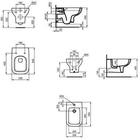 Sanitaires Suspendus Avec Siège à Fermeture Traditionnelle, Collection Life Ideal Standard 7 Sanitaires Suspendus Avec Siège à Fermeture Traditionnelle, Collection Life Ideal Standard – Image 5