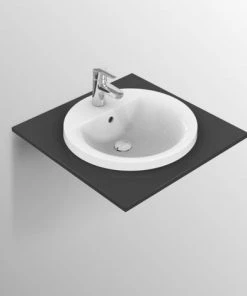 Ideal Standard CONNECT Connect Lavabo à Encastrer Rond 380 X 165 X 380 Mm,blanc (E504101) -IDEAL STANDARD Soldes 2022 9357386 4