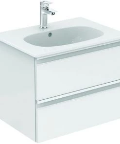 Ideal Standard TESI Meuble Pour Lavabo 60 X 44 X (H) 49 Cm Couleur Voil De Bleu Mat (T0050WI) -IDEAL STANDARD Soldes 2022 9357496 3